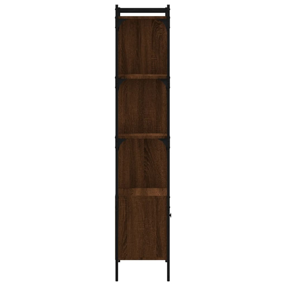 Boekenkast met deur 44,5x30x154,5 cm hout bruin eikenkleur MeubelReus
