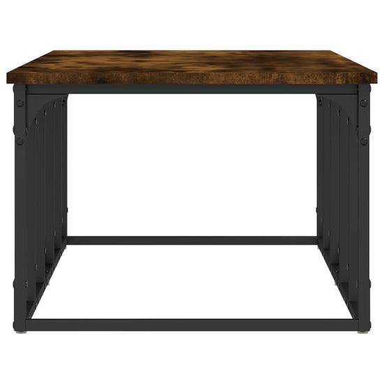 Salontafel 100x50x35,5 cm bewerkt hout gerookt eikenkleurig MeubelReus