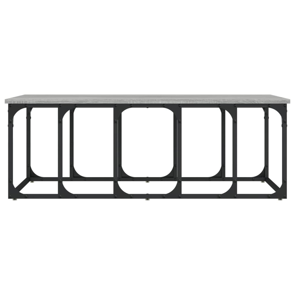 Salontafel 100x50x35,5 cm bewerkt hout grijs sonoma eikenkleur MeubelReus