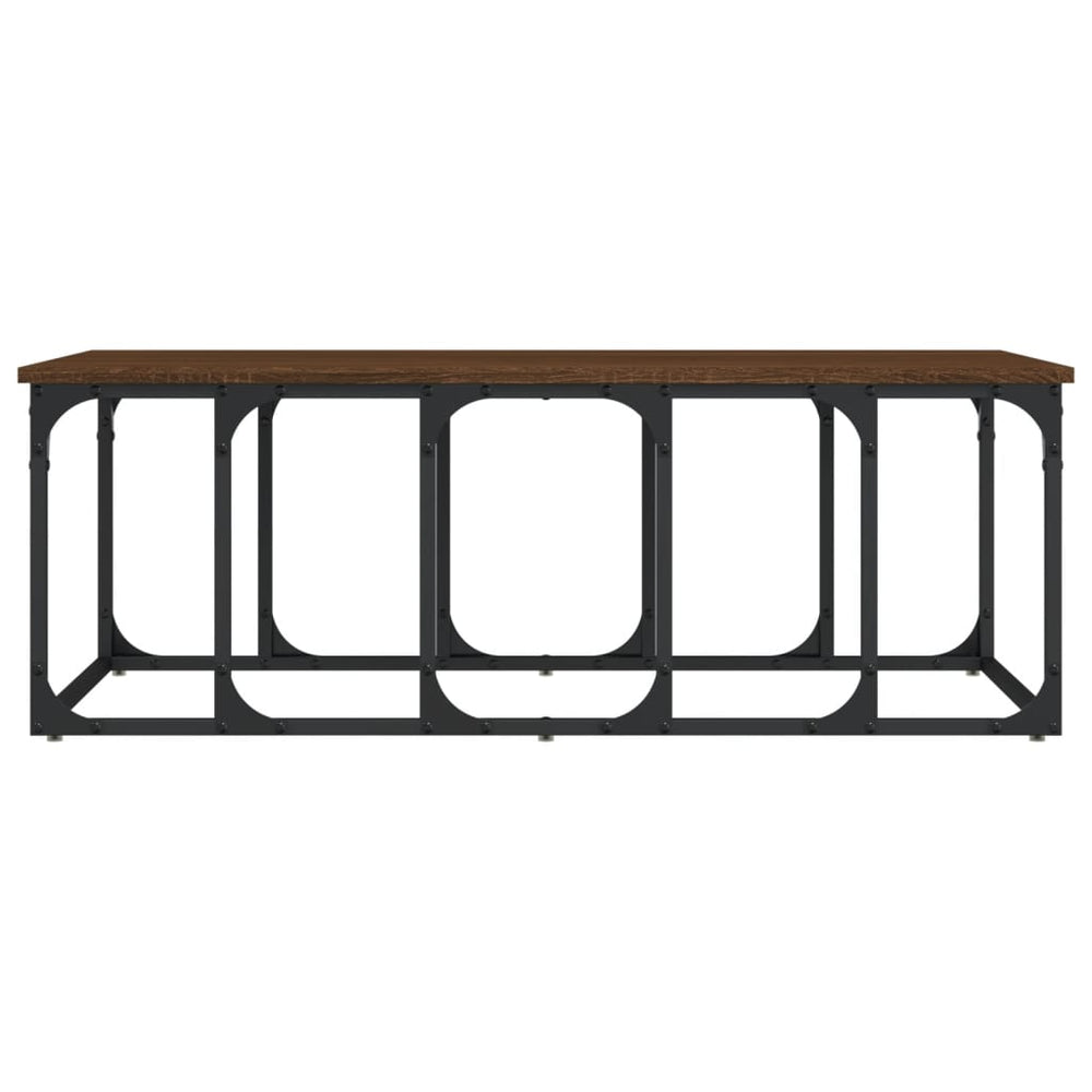 Salontafel 100x50x35,5 cm bewerkt hout bruin eikenkleur MeubelReus