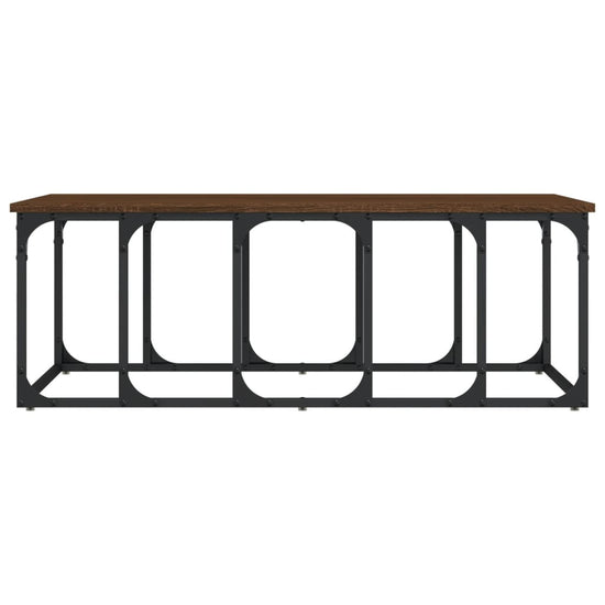 Salontafel 100x50x35,5 cm bewerkt hout bruin eikenkleur MeubelReus