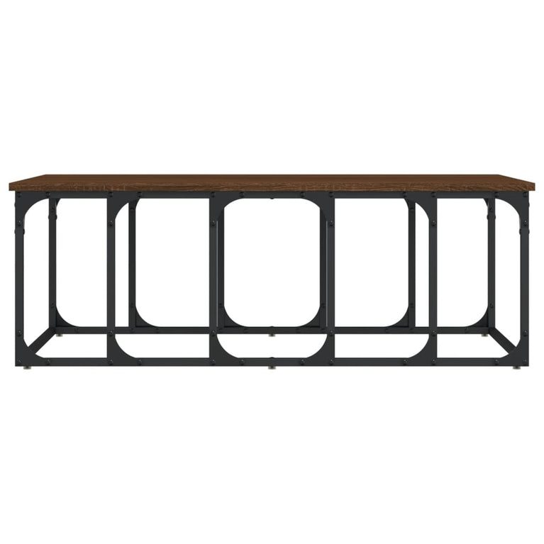 Salontafel 100x50x35,5 cm bewerkt hout bruin eikenkleur MeubelReus