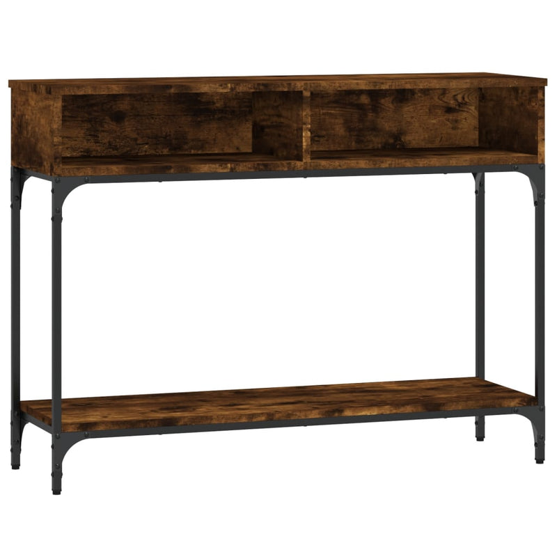 Wandtafel 100x30,5x75 cm bewerkt hout gerookt eikenkleurig MeubelReus
