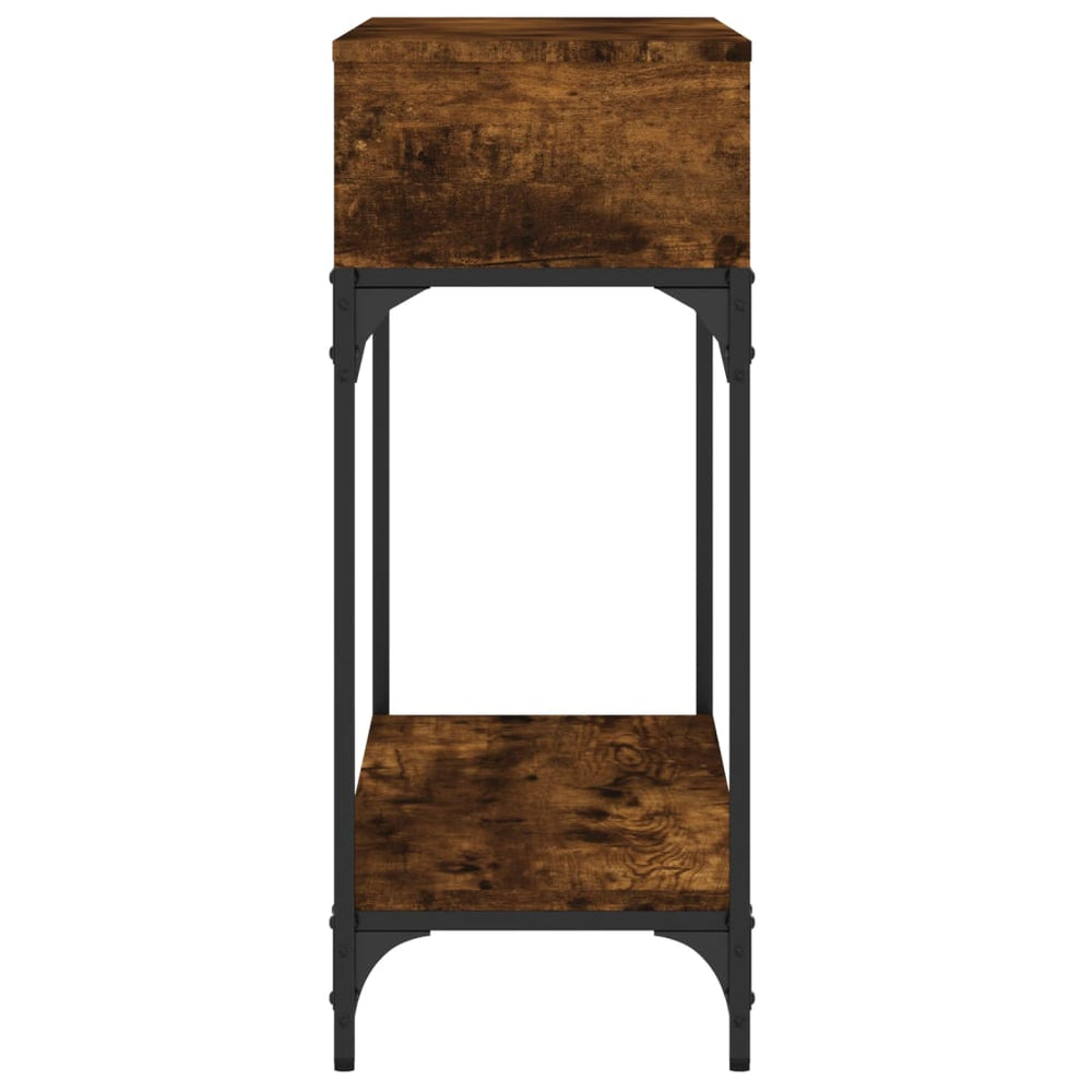 Wandtafel 100x30,5x75 cm bewerkt hout gerookt eikenkleurig MeubelReus