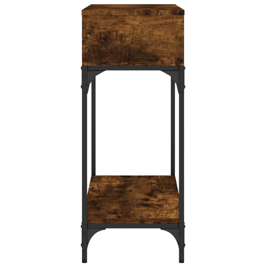 Wandtafel 100x30,5x75 cm bewerkt hout gerookt eikenkleurig MeubelReus