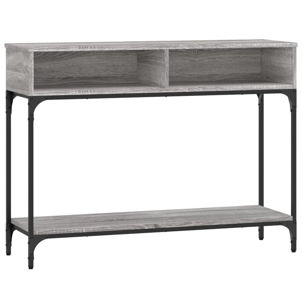 Wandtafel 100x30,5x75 cm bewerkt hout grijs sonoma eikenkleurig MeubelReus