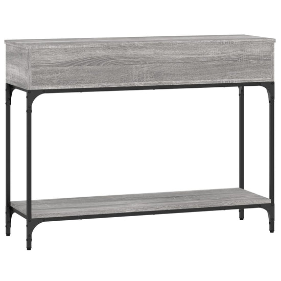 Wandtafel 100x30,5x75 cm bewerkt hout grijs sonoma eikenkleurig MeubelReus