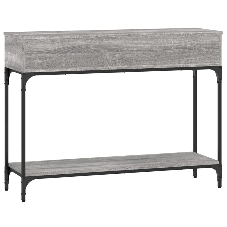Wandtafel 100x30,5x75 cm bewerkt hout grijs sonoma eikenkleurig MeubelReus