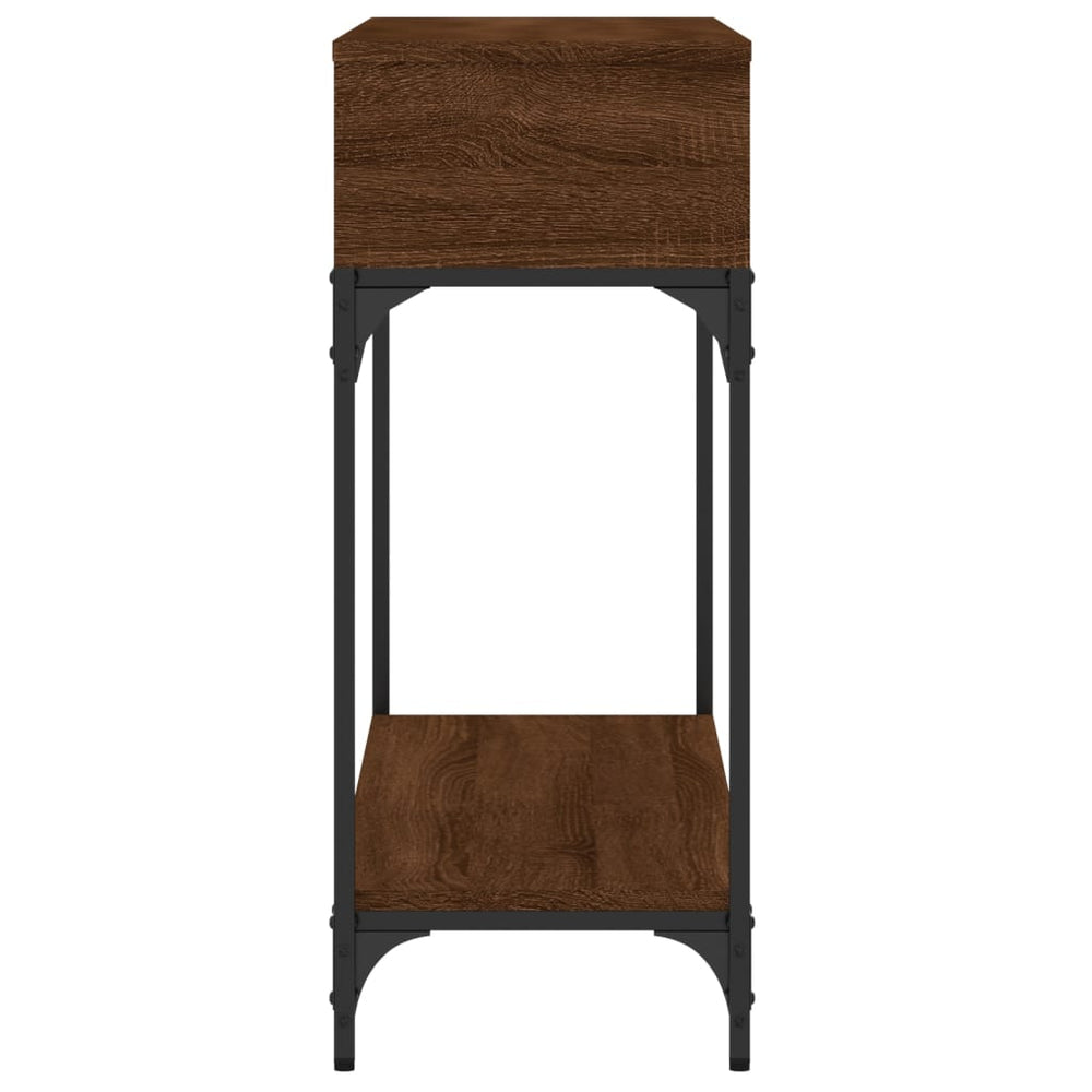 Wandtafel 100x30,5x75 cm bewerkt hout bruin eikenkleur MeubelReus