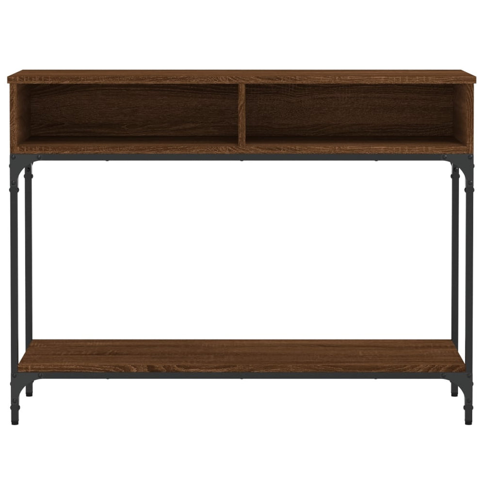 Wandtafel 100x30,5x75 cm bewerkt hout bruin eikenkleur MeubelReus