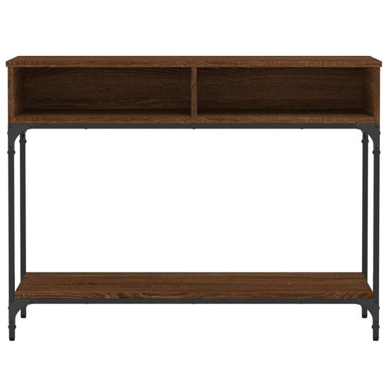 Wandtafel 100x30,5x75 cm bewerkt hout bruin eikenkleur MeubelReus