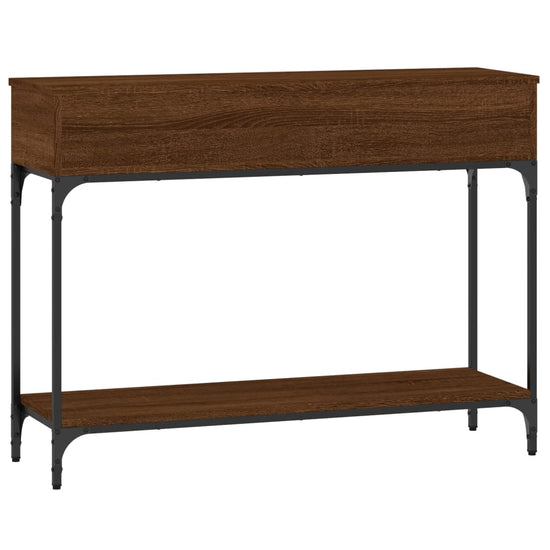 Wandtafel 100x30,5x75 cm bewerkt hout bruin eikenkleur MeubelReus