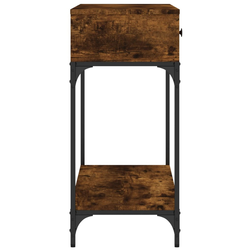 Wandtafel 100x34,5x75 cm bewerkt hout gerookt eikenkleurig MeubelReus