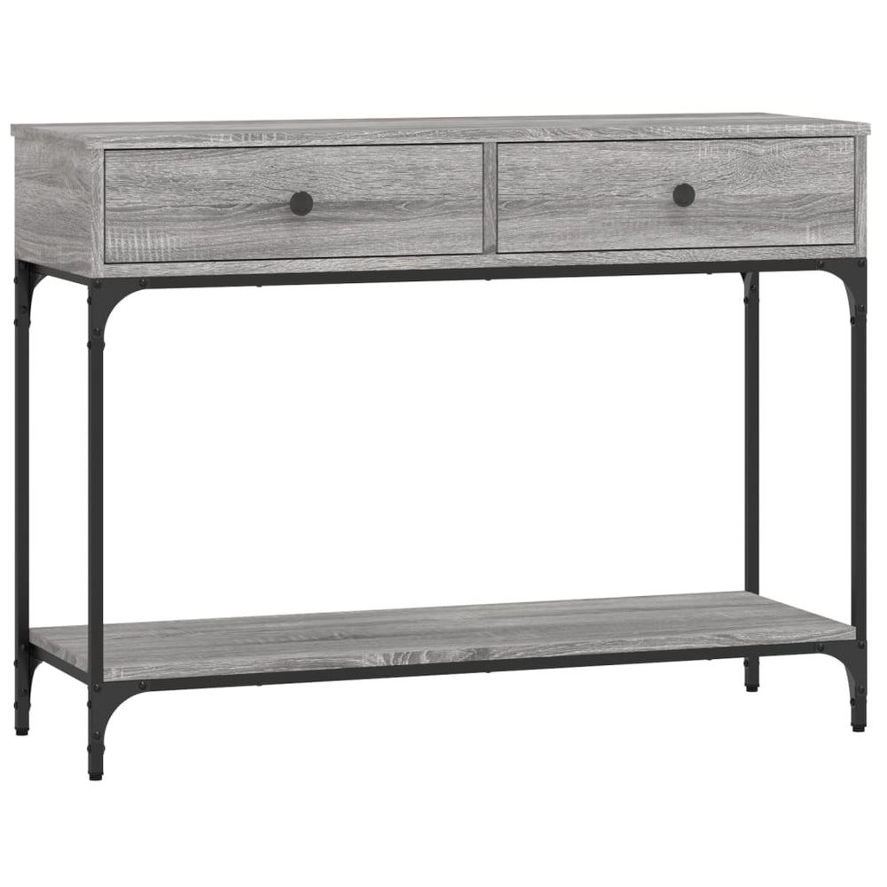 Wandtafel 100x34,5x75 cm bewerkt hout grijs sonoma eikenkleurig MeubelReus