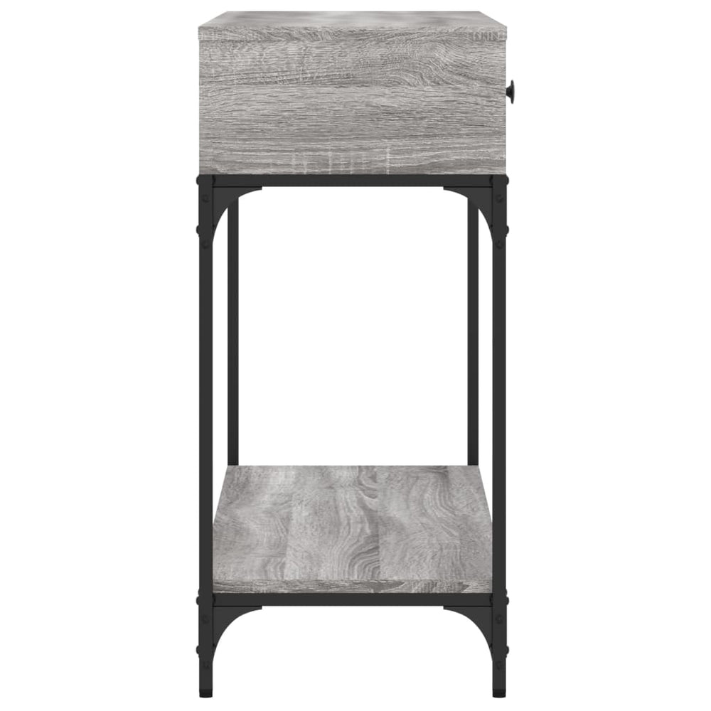 Wandtafel 100x34,5x75 cm bewerkt hout grijs sonoma eikenkleurig MeubelReus