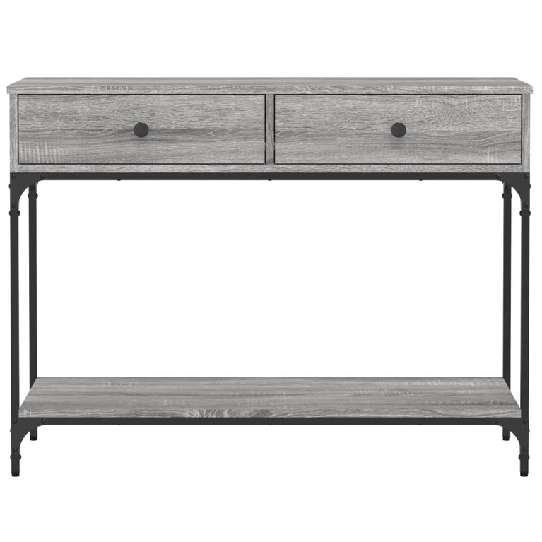 Wandtafel 100x34,5x75 cm bewerkt hout grijs sonoma eikenkleurig MeubelReus