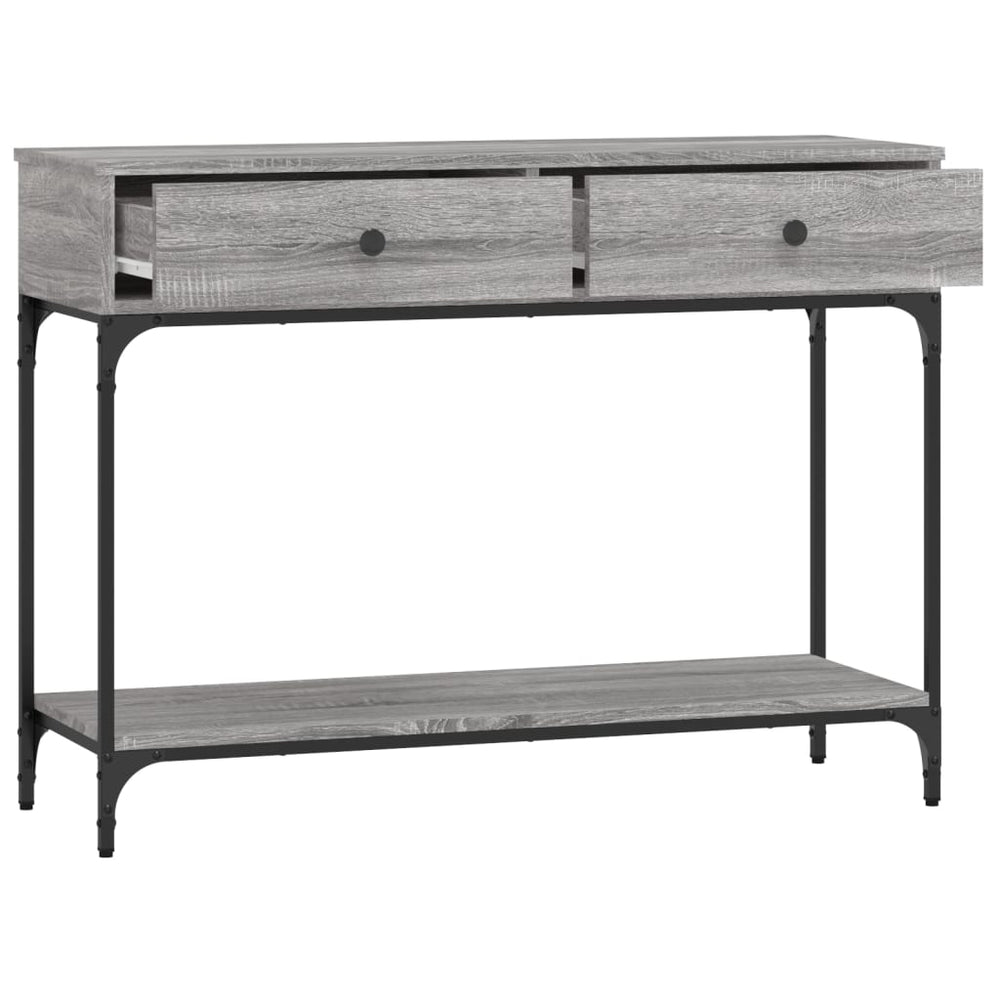 Wandtafel 100x34,5x75 cm bewerkt hout grijs sonoma eikenkleurig MeubelReus