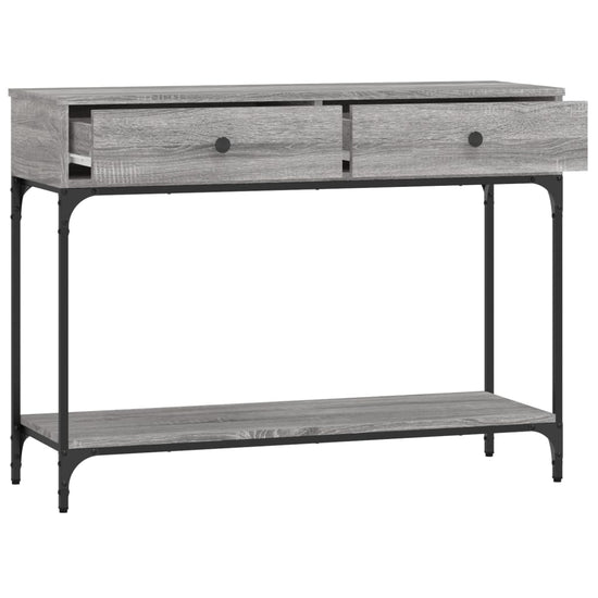 Wandtafel 100x34,5x75 cm bewerkt hout grijs sonoma eikenkleurig MeubelReus