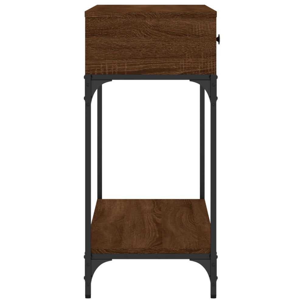 Wandtafel 100x34,5x75 cm bewerkt hout bruin eikenkleur MeubelReus