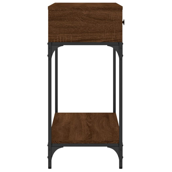 Wandtafel 100x34,5x75 cm bewerkt hout bruin eikenkleur MeubelReus