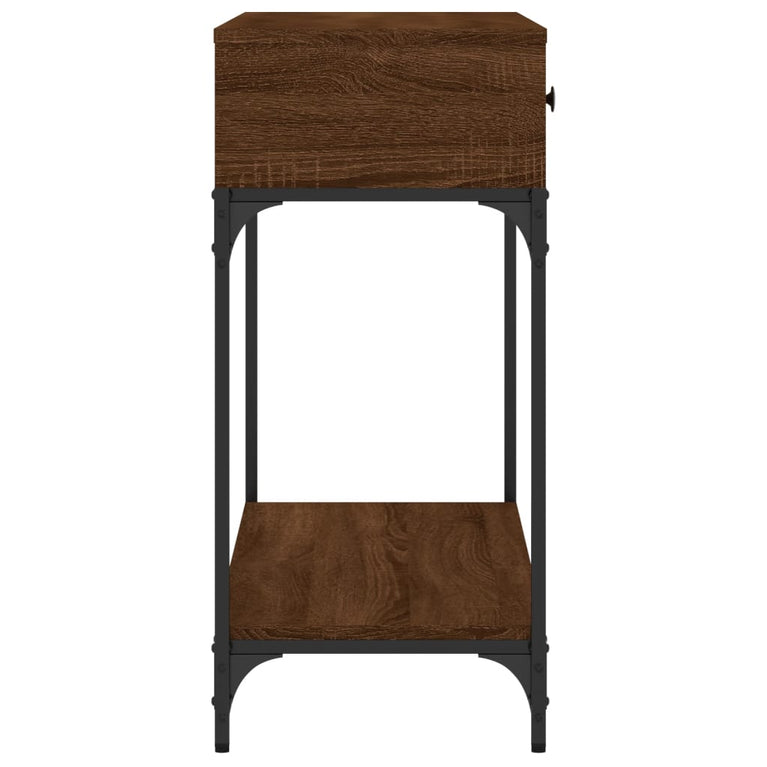 Wandtafel 100x34,5x75 cm bewerkt hout bruin eikenkleur MeubelReus