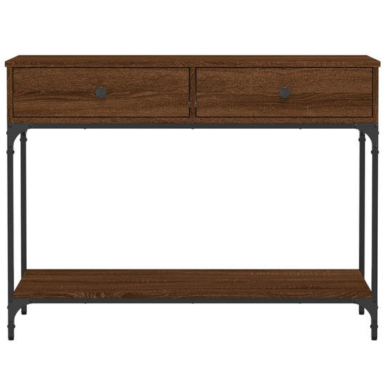Wandtafel 100x34,5x75 cm bewerkt hout bruin eikenkleur MeubelReus