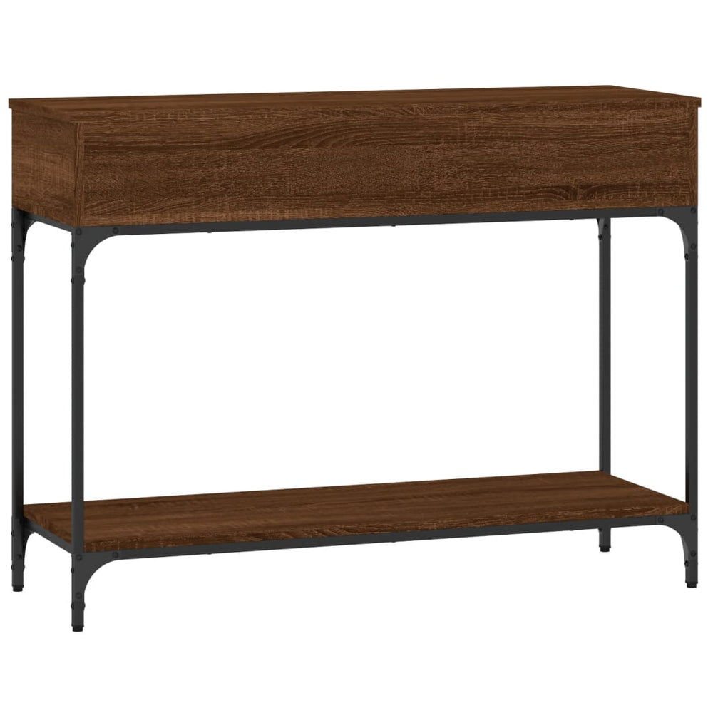 Wandtafel 100x34,5x75 cm bewerkt hout bruin eikenkleur MeubelReus