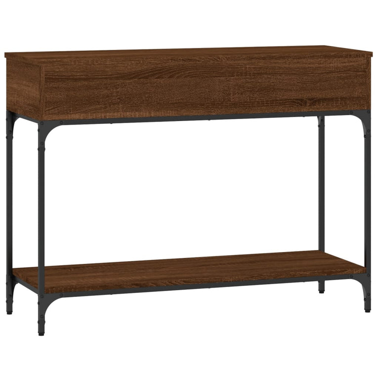 Wandtafel 100x34,5x75 cm bewerkt hout bruin eikenkleur MeubelReus