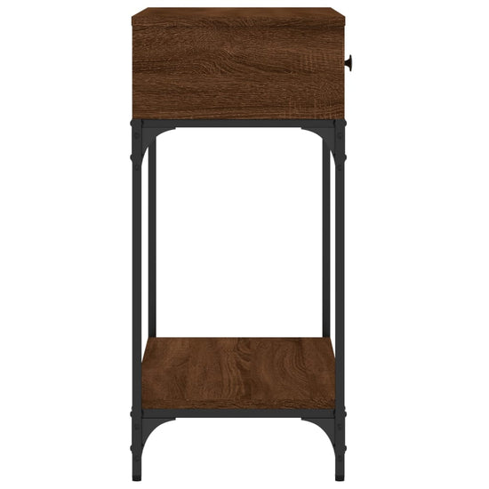 Wandtafel 75x34,5x75 cm bewerkt hout bruin eikenkleur MeubelReus