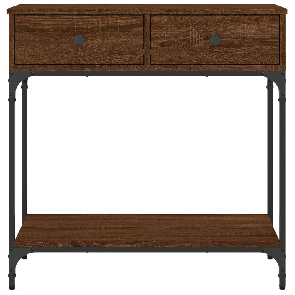 Wandtafel 75x34,5x75 cm bewerkt hout bruin eikenkleur MeubelReus