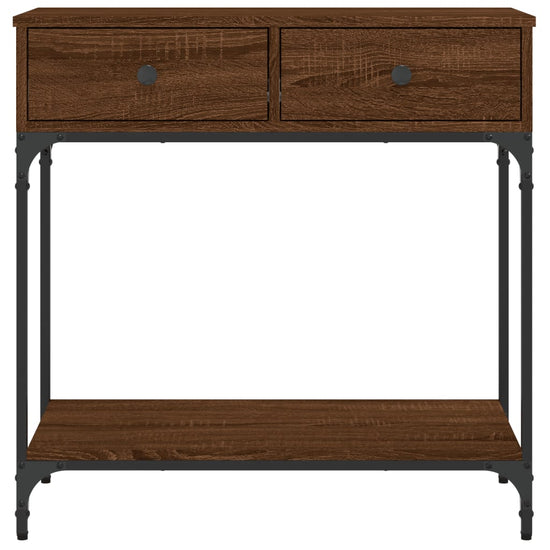Wandtafel 75x34,5x75 cm bewerkt hout bruin eikenkleur MeubelReus