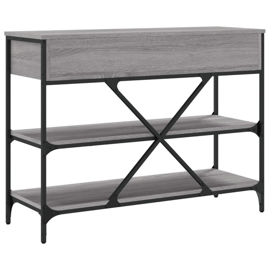 Wandtafel met lades en schappen bewerkt hout grijs sonoma eiken MeubelReus