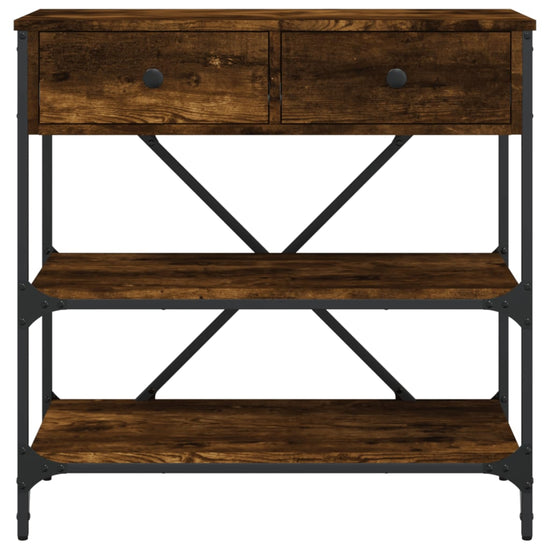 Wandtafel 75x34,5x75 cm bewerkt hout gerookt eikenkleurig MeubelReus