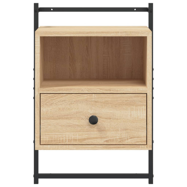 Nachtkastje wandgemonteerd 40x30x61 cm bewerkt hout sonoma MeubelReus