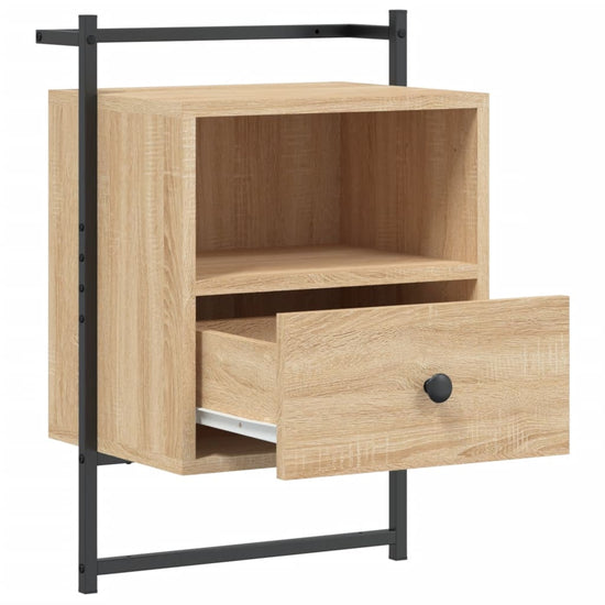 Nachtkastjes 2 st wandgemonteerd 40x30x61 cm hout sonoma eiken MeubelReus