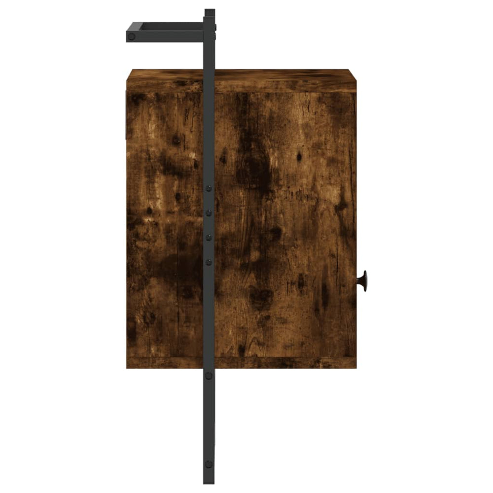 Nachtkastjes 2 st wandgemonteerd 40x30x61 cm hout gerookt eiken MeubelReus