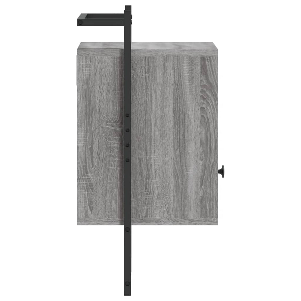 Nachtkastje wandgemonteerd 40x30x61 cm hout grijs sonoma eiken MeubelReus