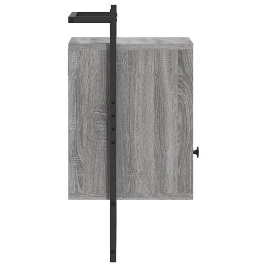 Nachtkastje wandgemonteerd 40x30x61 cm hout grijs sonoma eiken MeubelReus