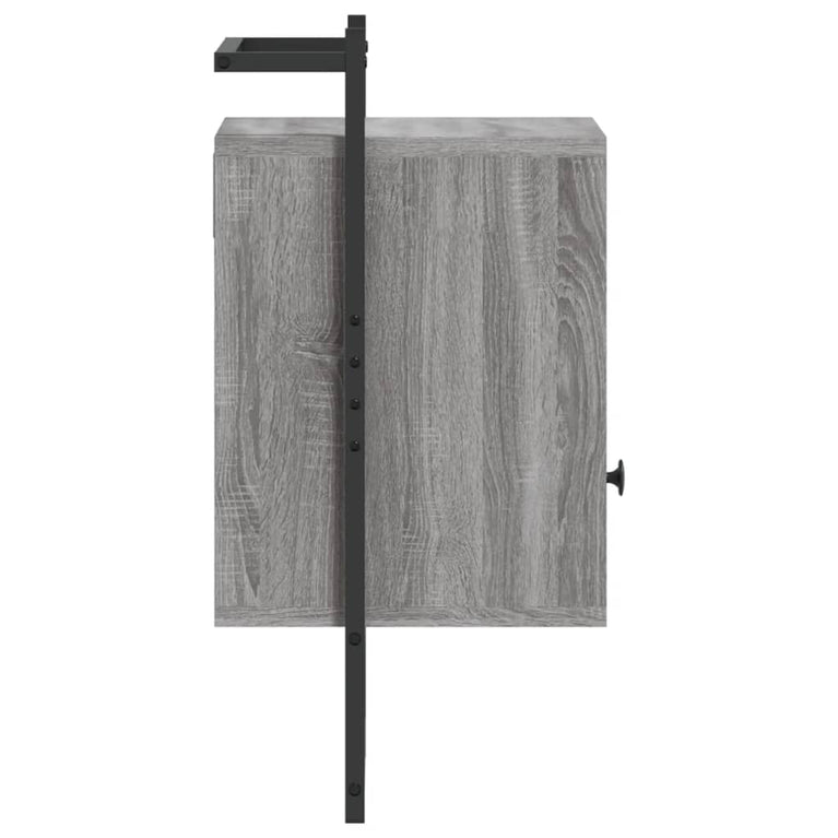 Nachtkastje wandgemonteerd 40x30x61 cm hout grijs sonoma eiken MeubelReus