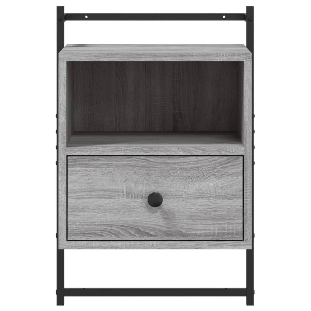 Nachtkastjes 2 st wandgemonteerd 40x30x61 cm hout grijs sonoma MeubelReus