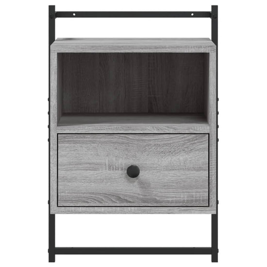 Nachtkastjes 2 st wandgemonteerd 40x30x61 cm hout grijs sonoma MeubelReus