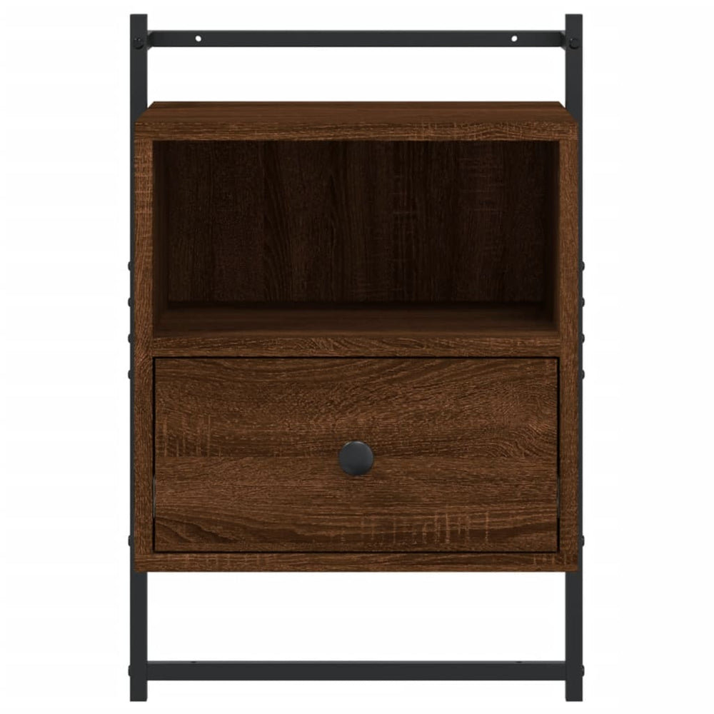 Nachtkastjes 2 st wandgemonteerd 40x30x61 cm hout bruineiken MeubelReus