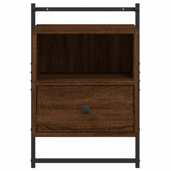 Nachtkastjes 2 st wandgemonteerd 40x30x61 cm hout bruineiken MeubelReus