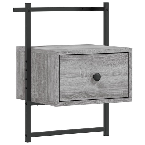 Nachtkastjes 2 st wandgemonteerd 35x30x51 cm hout grijs sonoma MeubelReus