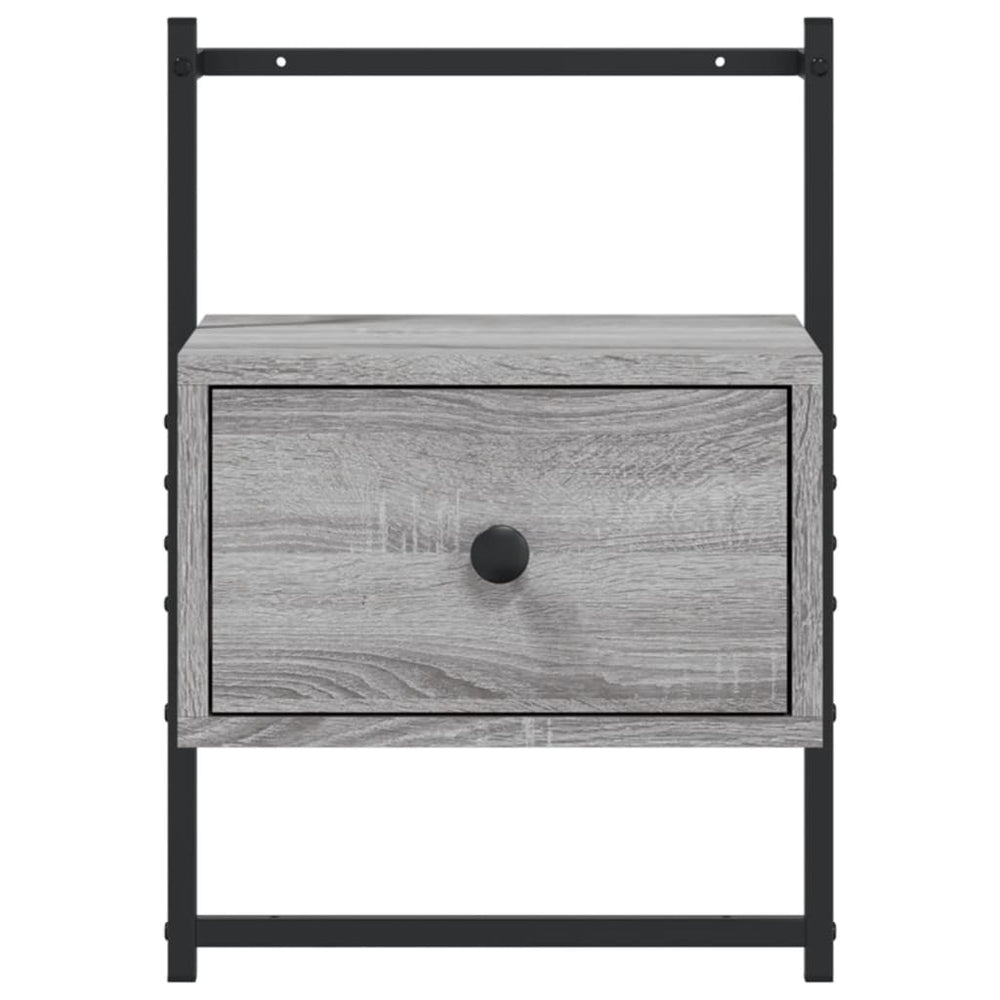 Nachtkastjes 2 st wandgemonteerd 35x30x51 cm hout grijs sonoma MeubelReus