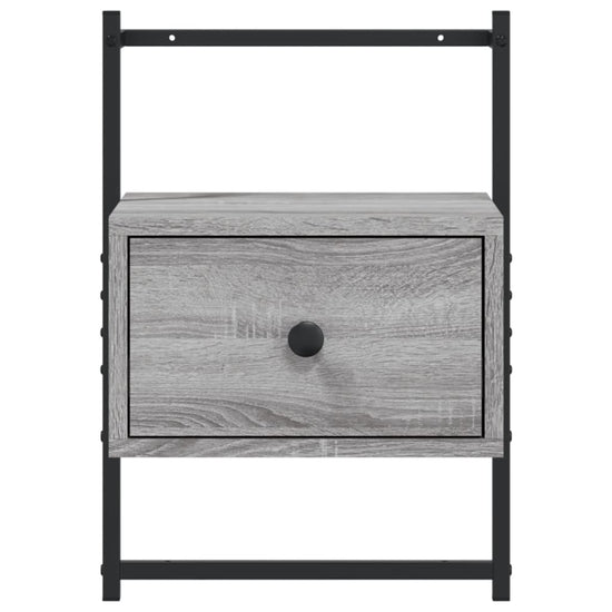 Nachtkastjes 2 st wandgemonteerd 35x30x51 cm hout grijs sonoma MeubelReus