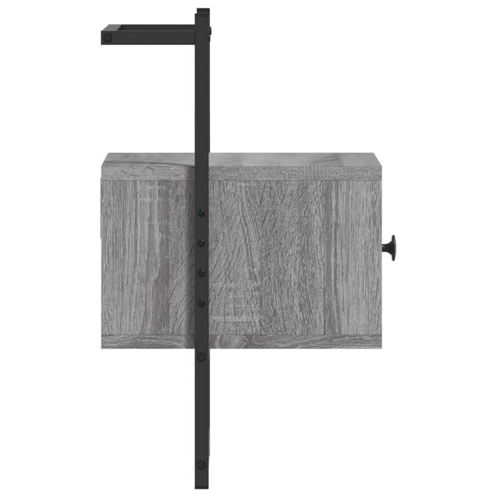 Nachtkastjes 2 st wandgemonteerd 35x30x51 cm hout grijs sonoma MeubelReus