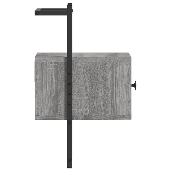 Nachtkastjes 2 st wandgemonteerd 35x30x51 cm hout grijs sonoma MeubelReus