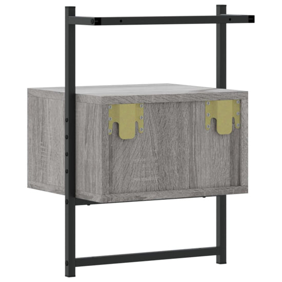 Nachtkastjes 2 st wandgemonteerd 35x30x51 cm hout grijs sonoma MeubelReus