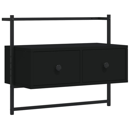 Tv-meubel wandgemonteerd 60,5x30x51 cm bewerkt hout zwart MeubelReus